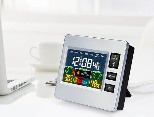 Multifunkciós LCD kijelzős időjárás állomás és óra