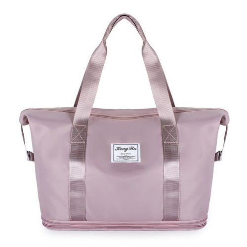 Összehajtható, bővíthető táska, vízálló kézitáska rózsaszín