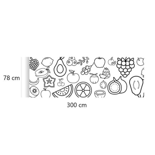 Színező tekercs 300 x 78 cm #gyümölcs