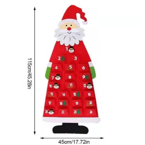Falra akasztható Mikulás adventi naptár #Piros