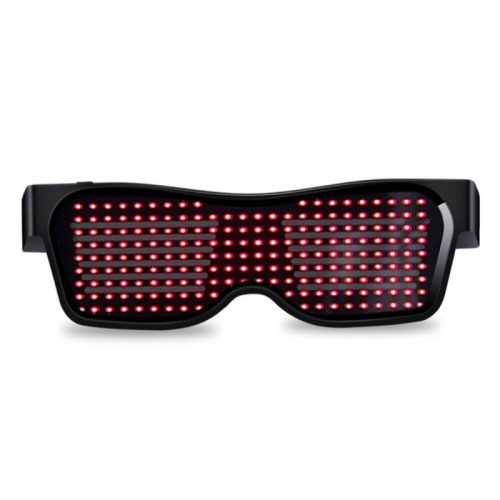 Parti szemüveg, világító szemüveg, LED kijelzős szemüveg - Piros