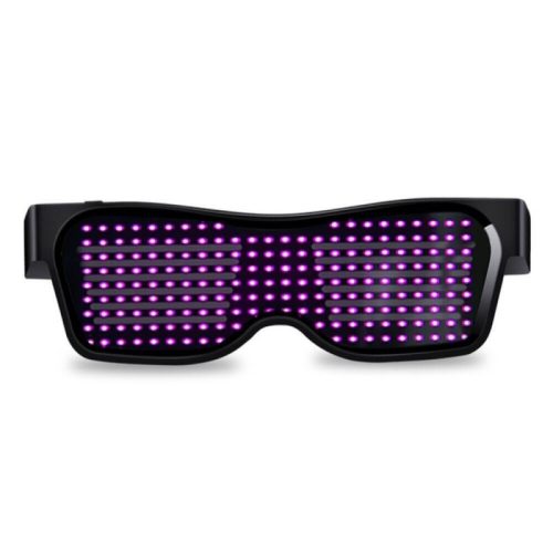Parti szemüveg, világító szemüveg, LED kijelzős szemüveg - Pink