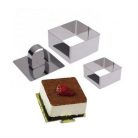 Rozsdamentes acél sütemény (Mousse) forma #Rozsdamentes acél köralakú sütemény (Mousse) forma Négyzet