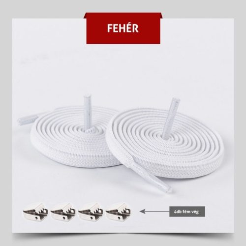 Kötésmentes cipőfűző #fehér