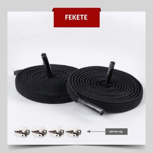 Kötésmentes cipőfűző #fekete