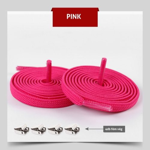 Kötésmentes cipőfűző #Pink