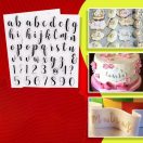 Szilikon ABC-s torta-desszert díszítő forma #3. minta