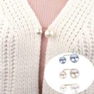 Elegáns dupla gyöngy bross #Fehér