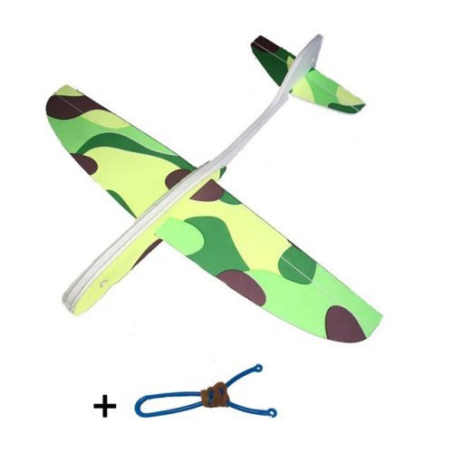 Csúzlival kilőhető szivacs repülő modell Zöld