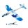 Csúzlival kilőhető szivacs repülő modell Kék