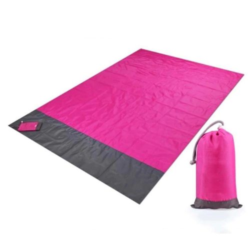 Összehajtható, vízálló strandszőnyeg, piknik takaró - Rózsaszín