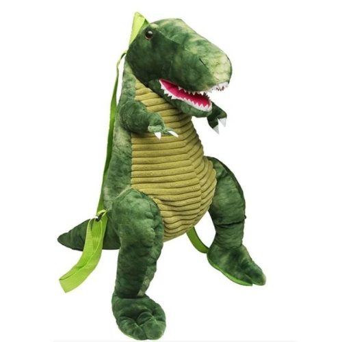 Dinoszaurusz plüss táska zöld