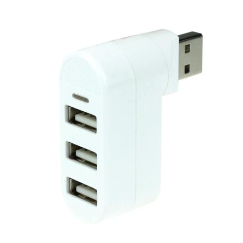 3 Portos USB 2.0 HUB forgatható fejjel #Fehér