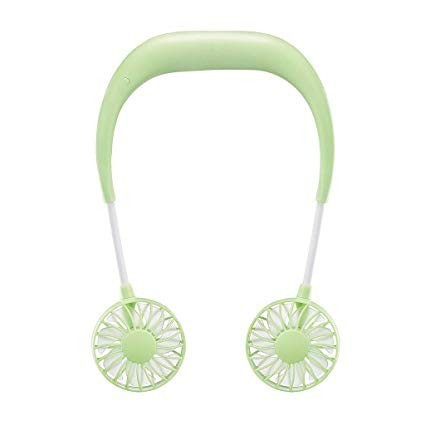 Mini ventilátor, hordozható ventilátor, nyakba akasztható ventilátor #Zöld