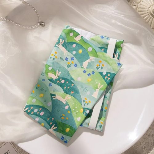 Mintás textil könyvborító (A5) #nyuszis