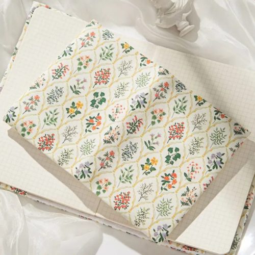 Mintás textil könyvborító (A5) #Színes virágos
