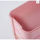 Téglalap alakú háromszintes ételtároló doboz #Rózsaszín