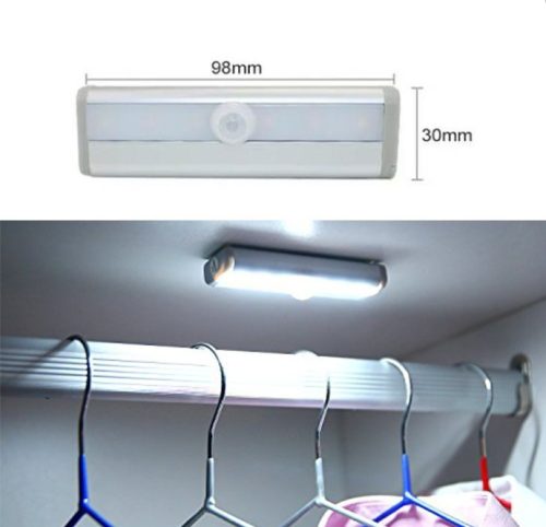 LED-es szekrényvilágítás #hideg fényű, elemes