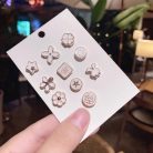 Elegáns bross, kitűző készlet #fekete masnis