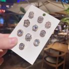Elegáns bross, kitűző készlet #fehér gyöngyös
