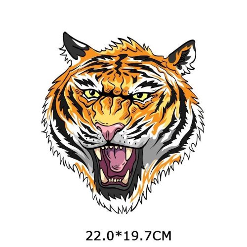 Ruhára vasalható matrica narancssárga tigris