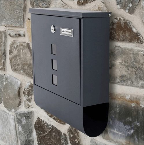 Acél postaláda #Fekete