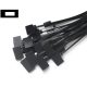 Színes címkés kábelkötegelő (100 db) - - Fekete