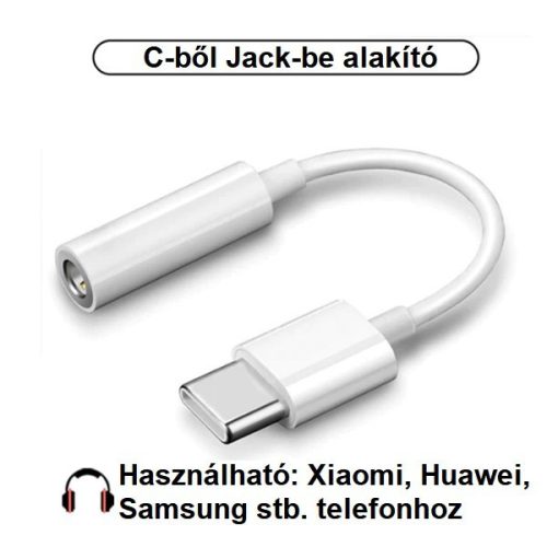 Telefon Type-C-ből Jack 3.5 mm-be való átalakító (BLACK FRIDAY WEEKS)