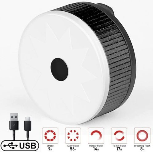 X-TIGER USB újratölthető kerékpár hátsó lámpa #Fekete