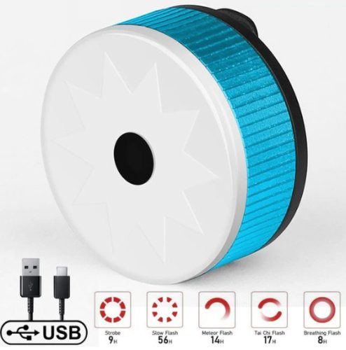 X-TIGER USB újratölthető kerékpár hátsó lámpa #Kék