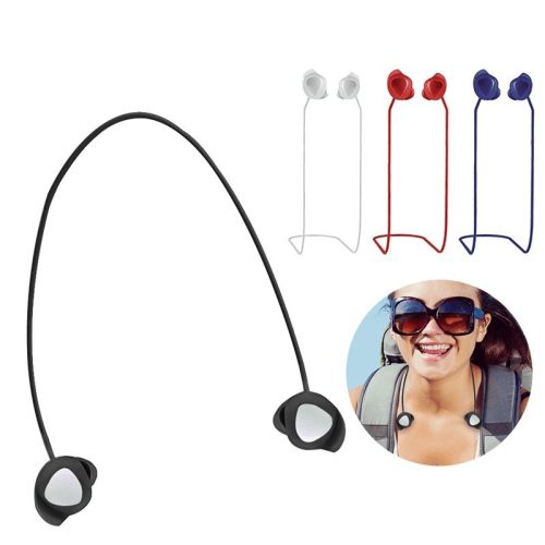 Nyakba akasztható szilikon pánt Samsung Galaxy Buds Plus-hoz #Fekete