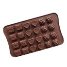 Csokoládé praliné formák, 22x14 cm #Virág, szív, ajándék