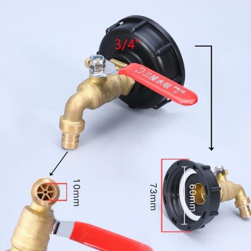 Tartály adapter IBC tartályra S60 × 6 #10mm -es