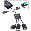 3 az 1-ben Micro USB HUB DUPLA USB 2.0 OTG ADAPTER (BLACK FRIDAY WEEKS)