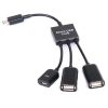 3 az 1-ben Micro USB HUB DUPLA USB 2.0 OTG ADAPTER (BLACK FRIDAY WEEKS)