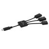 3 az 1-ben Micro USB HUB DUPLA USB 2.0 OTG ADAPTER (BLACK FRIDAY WEEKS)