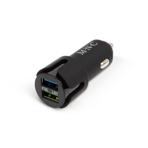 MNC Autós szivargyújtó adapter #2 x USB aljzattal - 2,4 A - Fekete