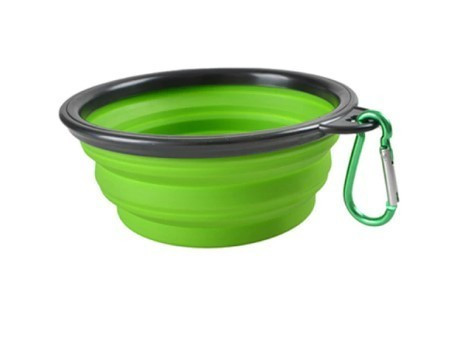 Latex hordozható etető és itató tál kutyáknak (350ML) #Zöld