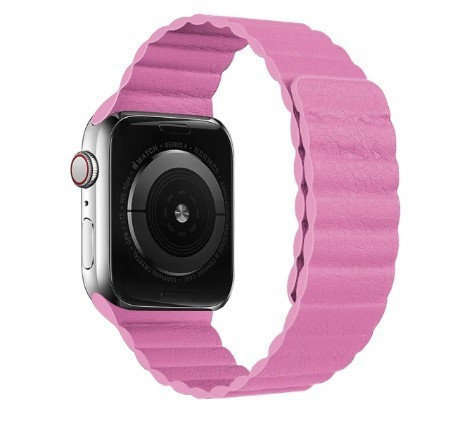 Apple Watch mágneses bőr szíj 38mm/40mm #Rózsaszín