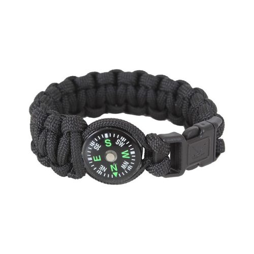 Paracord 5 az 1-ben túlélő karkötő #Fekete