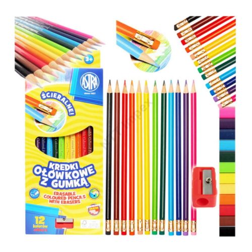Astra színes ceruza hegyezővel