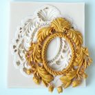 Vintage Baroque Scroll Relief csokoládéforma - 3D szilikon forma #Totem