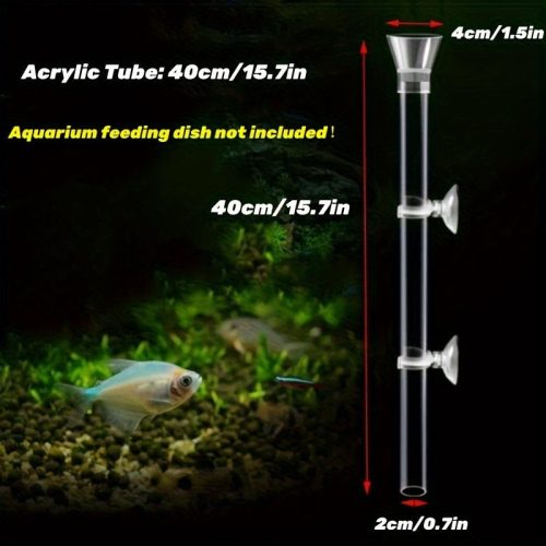 Akril Garnéla Etetőcső És Tál Akváriumba #Etetőcső 40 Cm/15,7 Hüvelyk