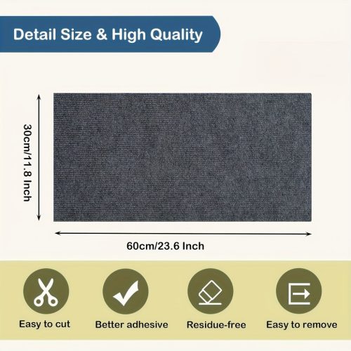 1 db öntapadós macskakaparó matrac #Sötét Szürke - 29.97x59.94 Cm