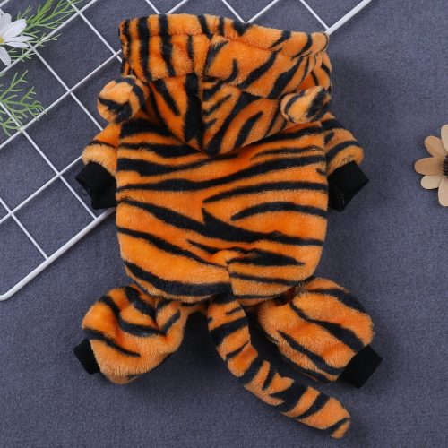 Tigris mintás meleg és aranyos kapucnis pulóver #XXL