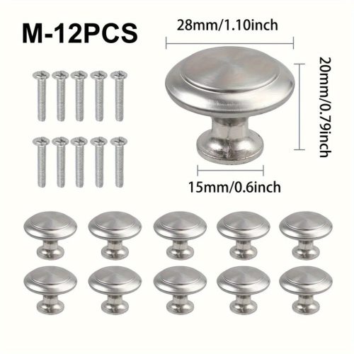 12 db szekrény nyitó fogantyú #M-Ezüst-12db