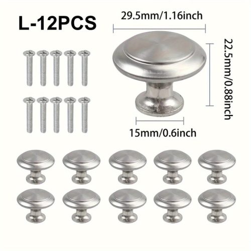 12 db szekrény nyitó fogantyú #L-Ezüst-12db