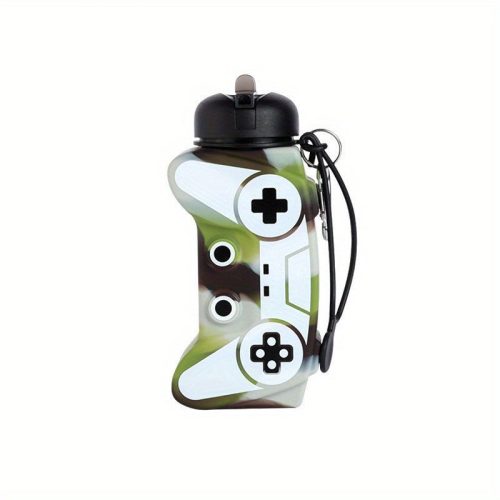Szilikon kontroller alakú kulacs #Game Controller Bottle Camouflage Green - 600 Ml
