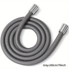 Rugalmas és Tartós Nylon Fonott Zuhanytömlő #szürke - 200 Cm/79 Hüvelyk