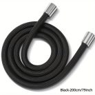 Rugalmas és Tartós Nylon Fonott Zuhanytömlő #szürke - 200 Cm/79 Hüvelyk